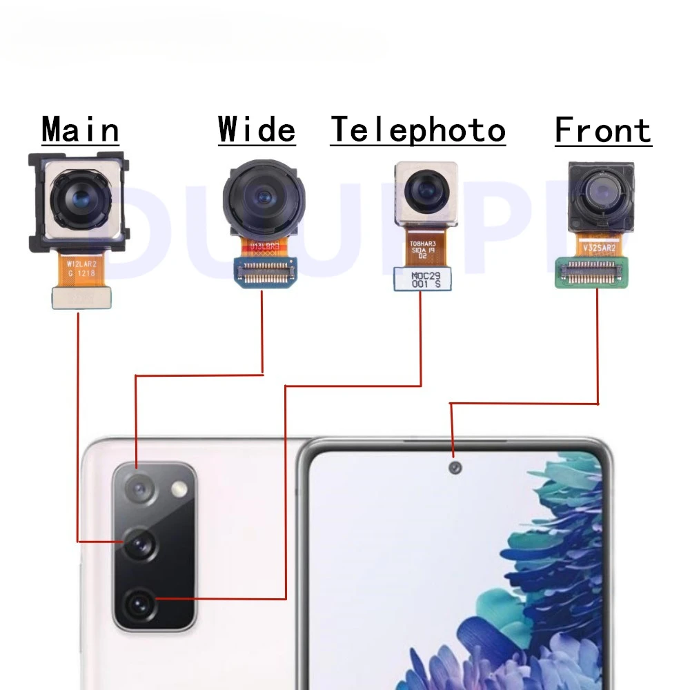 

Back Rear Main+Front Facing + Wide + Telephoto Camera Module Flex Cable For Samsung Galaxy S20 S21 FE 4G 5G G780 G781 G990