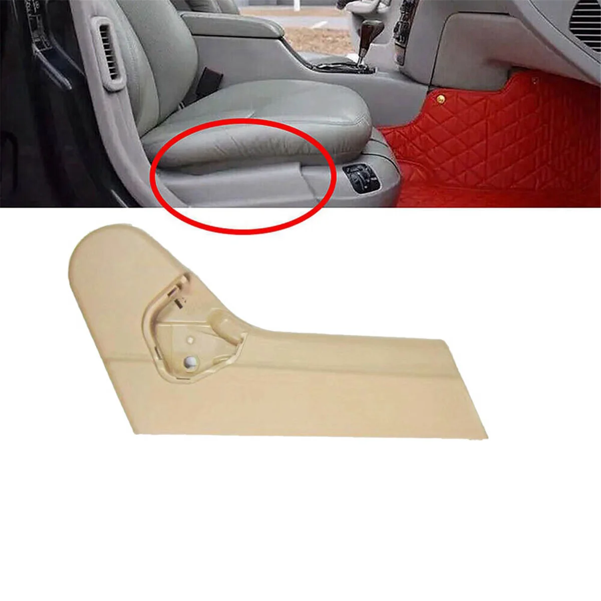 Right Side Seat Trim Cover Panel A2209103018 for Mercedes-Benz W220 S-Class S500 S430 S600 2000-2002 Seat Outer Cover—L49A