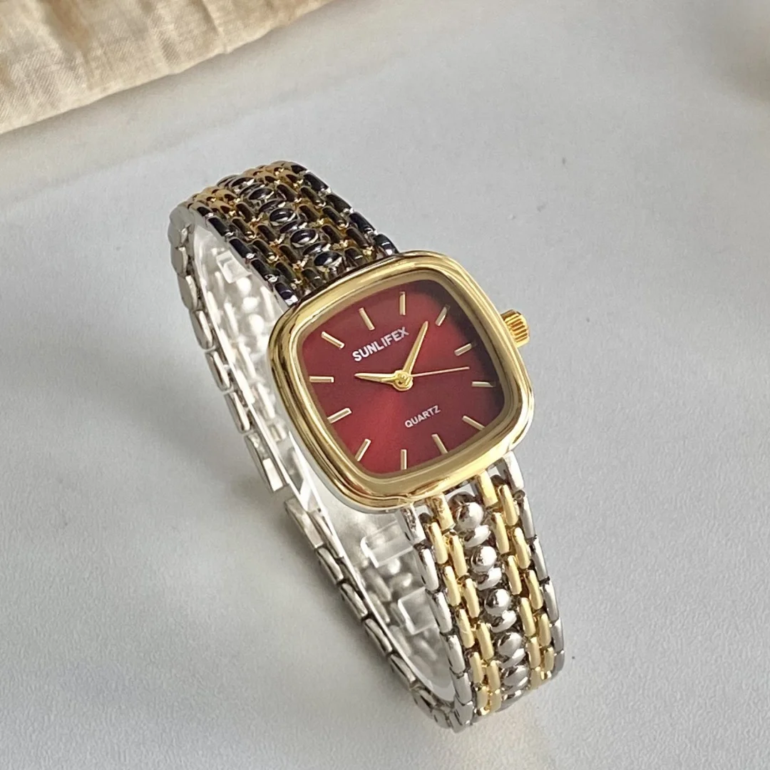 Silver Gold Watches Women Elegant Small Square Dial Ladies Quartz Watch Simple Wristwatches Female Dress Clock zegarek damski