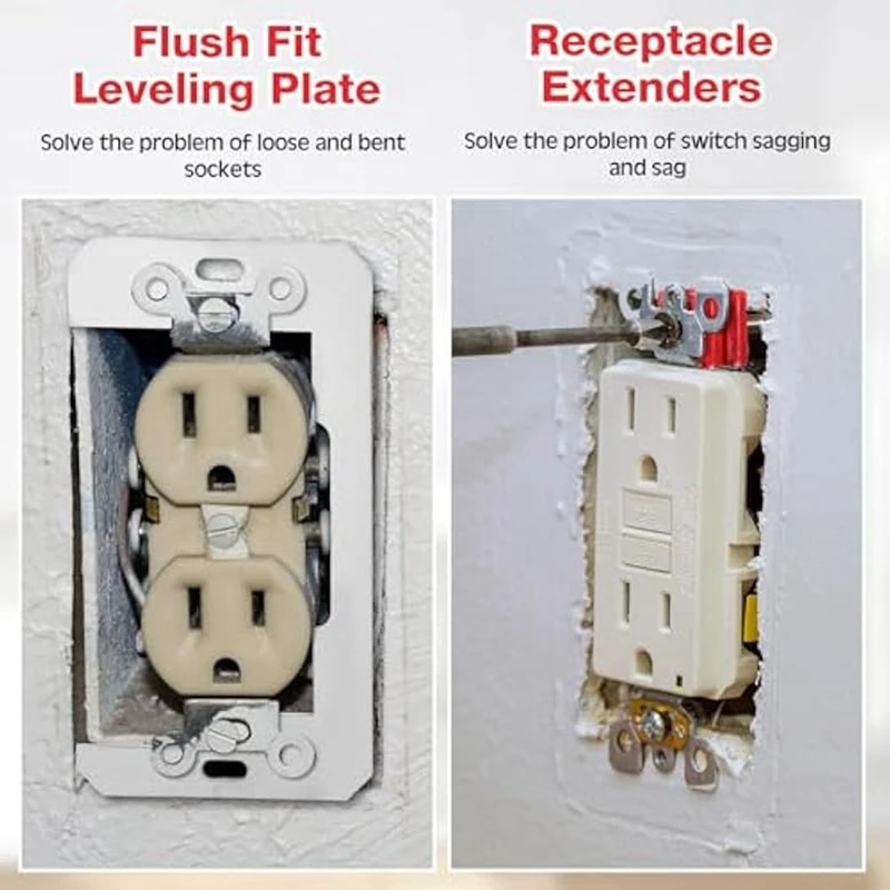 Wall Plate Spacer Electric Receptacle Spacers Outlet Spacers For Electrical Box, Plastic Switch And Receptacle Spacers