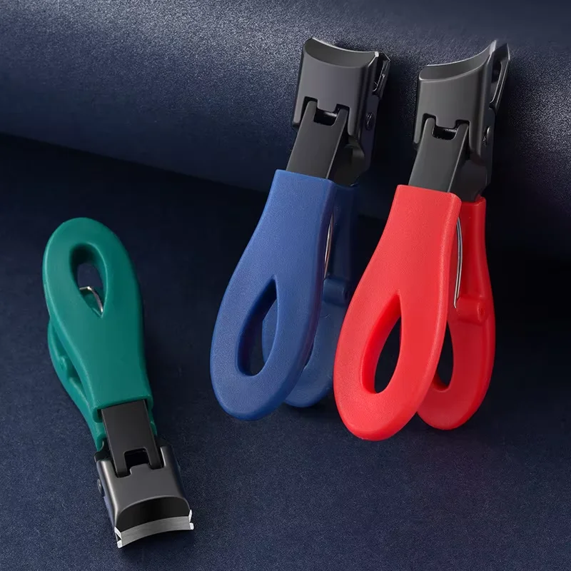 Cortador de unhas de mandíbula grande 8mm abertura grosso duro especial cortador de unhas de aço inoxidável cortador de dedo do pé aparador anti-respingo ferramentas de manicure