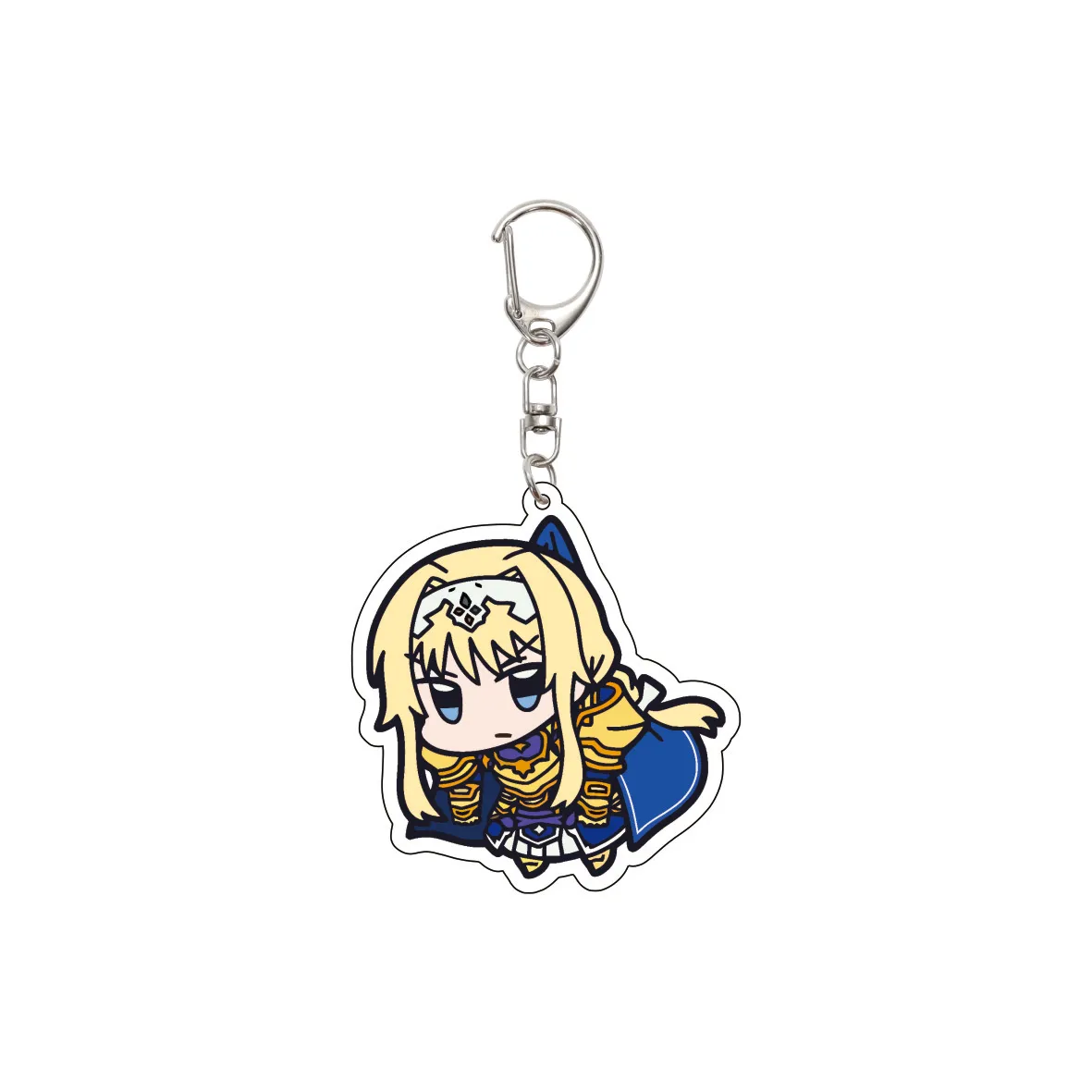 55MM Anime Sword Art Online Keychain Alice Synthesis Kirigaya Kazuto Yuuki Asuna Key Chain Acrylic Model Plate Christmas Gifts view 5