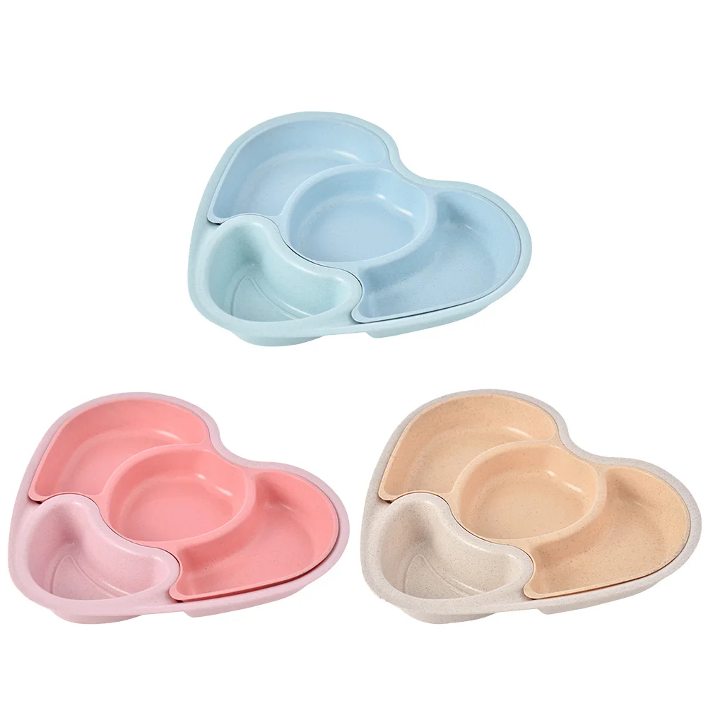 

3 Pcs Baby Meal Bowl Toddler Dinner Plates Pp Food with Detachable Compartments