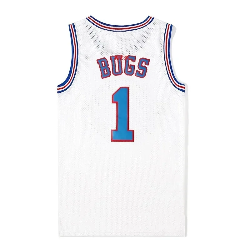 

NWZSM Movie Cosplay Costumes Space #23 JD #1 BUGS #10 LOLA #22 Murray Bunny Basketball kids Jersey Adult Jersey Stitched Number