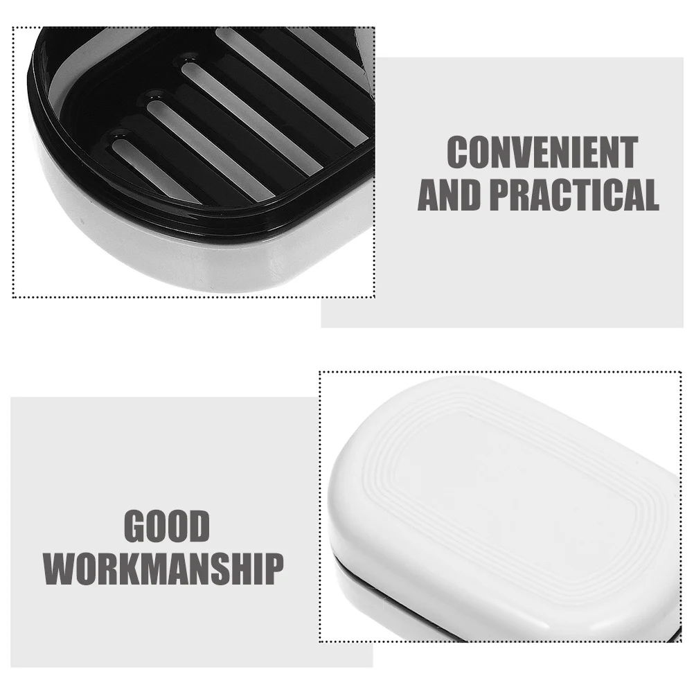

2Pcs Minimalist Large Capacity Soap Holder Double Layer Travel Dish Leak Proof Kitchen Bathroom Travel Soap Box