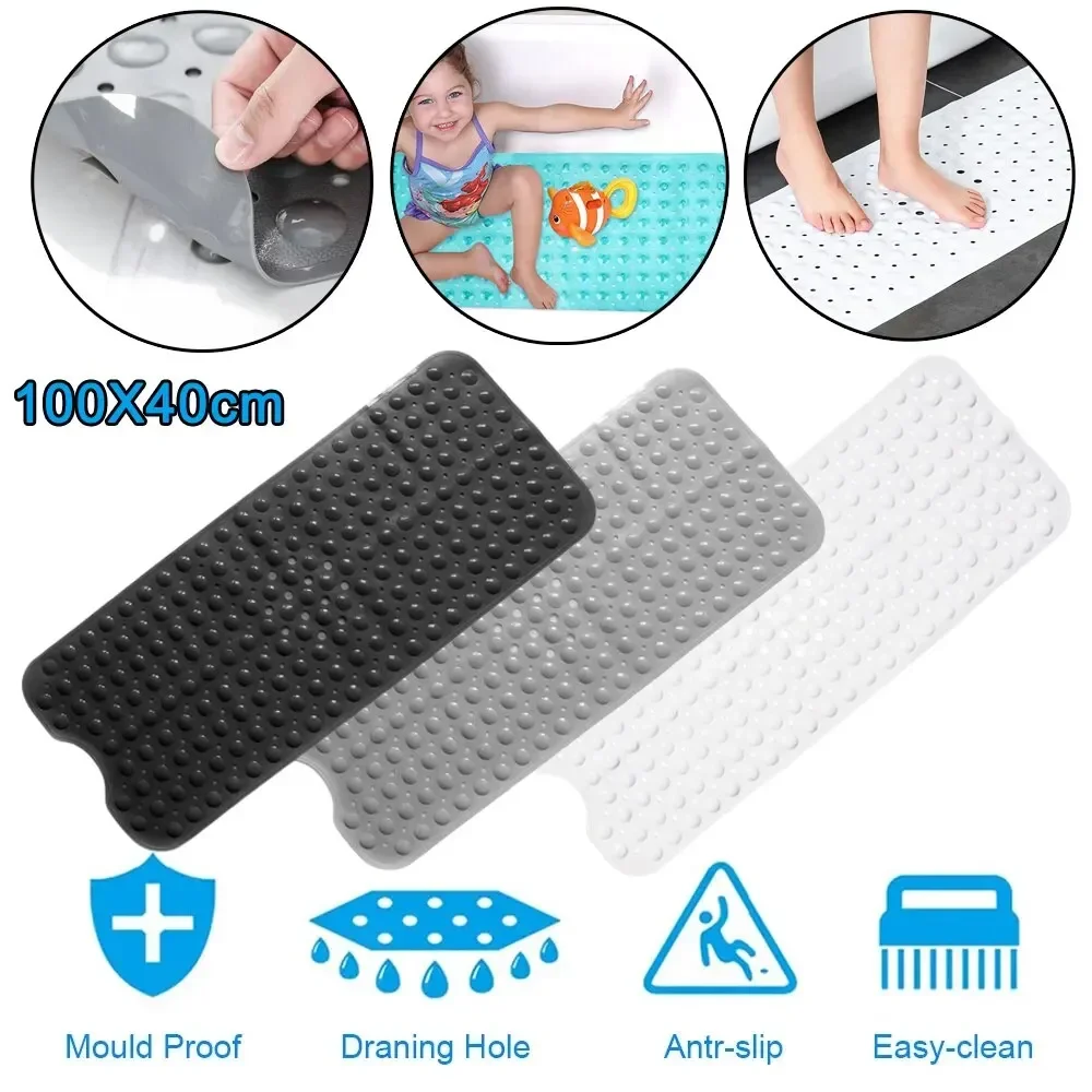 Bathtub Non-Slip mat Eco-Friendly Bathroom Floor Mat Bathroom Massage Mat Washable Carpet Floor Non-Slip Mat 40*100cm