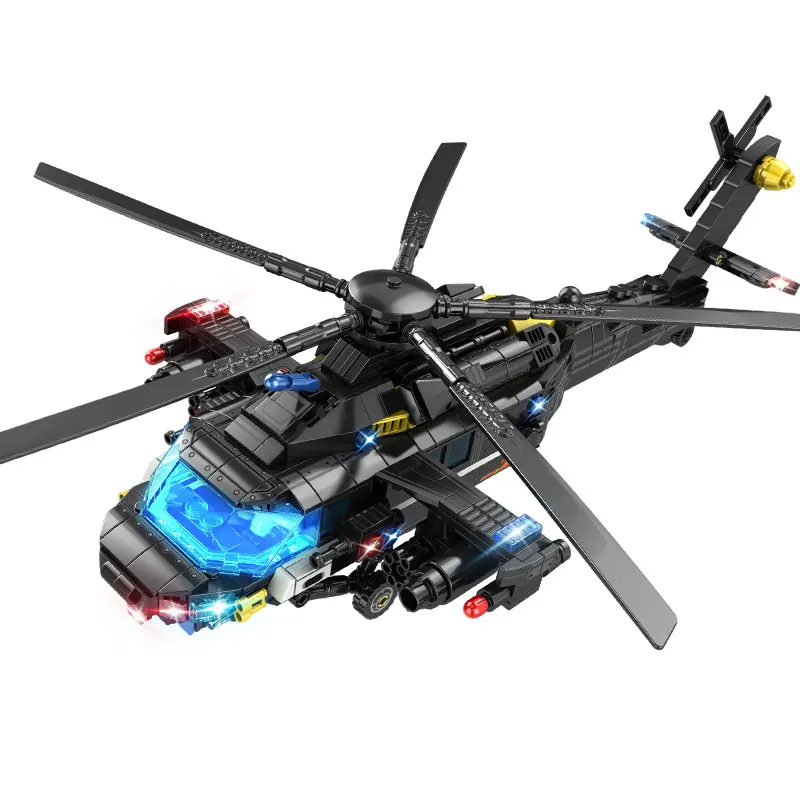 Klocki konstrukcyjne Myśliwiec Miasto Wojsko Policja Seria Z20 Specjalny Model Samolotu Myśliwca Prezent Urodzinowy Zabawka dla Dzieci Chłopców