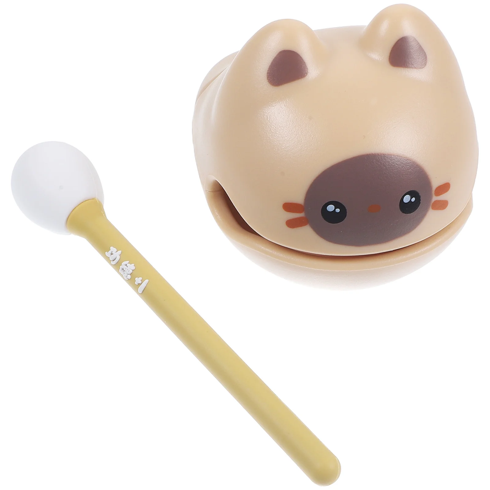 1 Juego de pequeños peces de madera, bonito bloque de templo en forma de gato para relajación de oficina, alivio del estrés, instrumento Musical, juguete de percusión