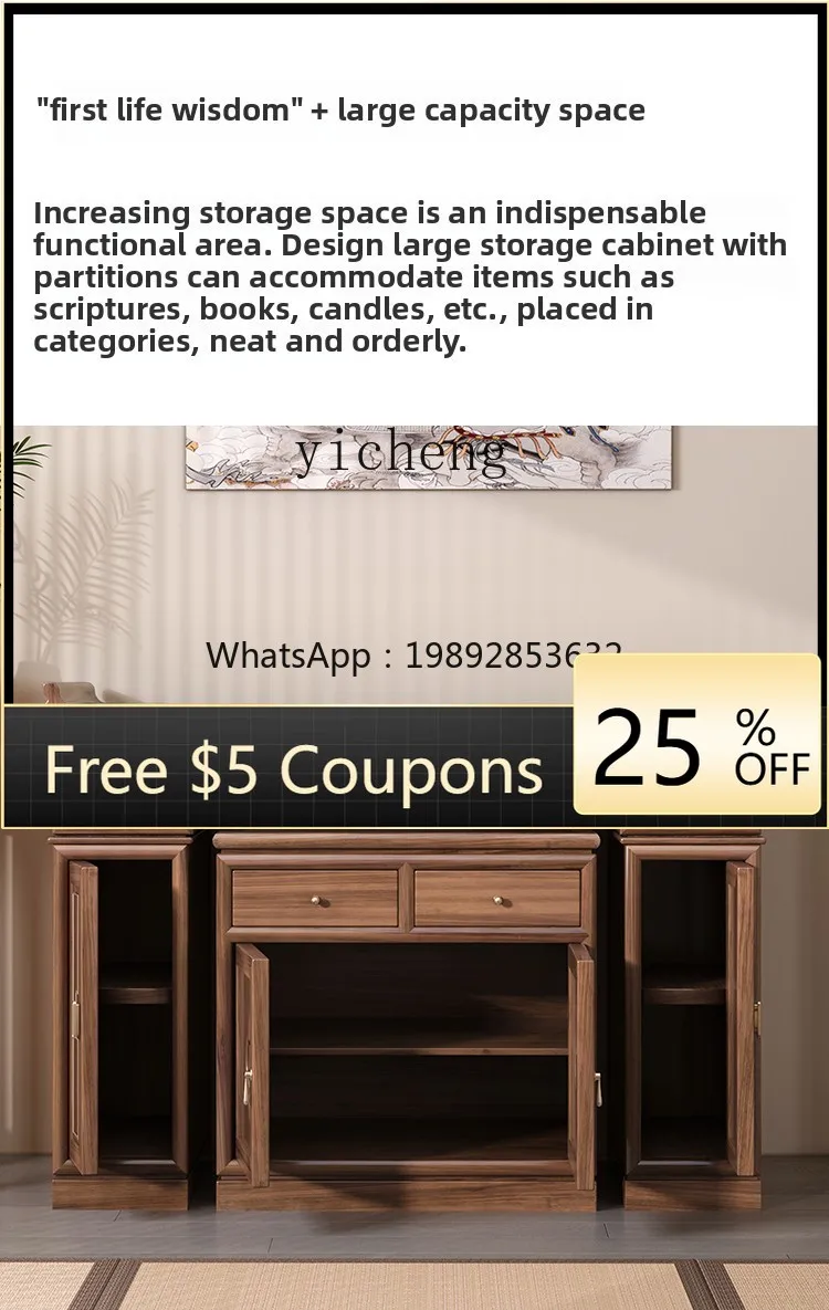 solid wood table  for Taiwan Guanyin God of Wealth living room incense table household Buddha Buddhist hall for Buddha table