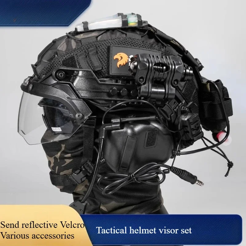 FAST Tactical Helmet Flip-up Visor Kit for Engineering Protection, Action Version, COS Training Protective Helmet