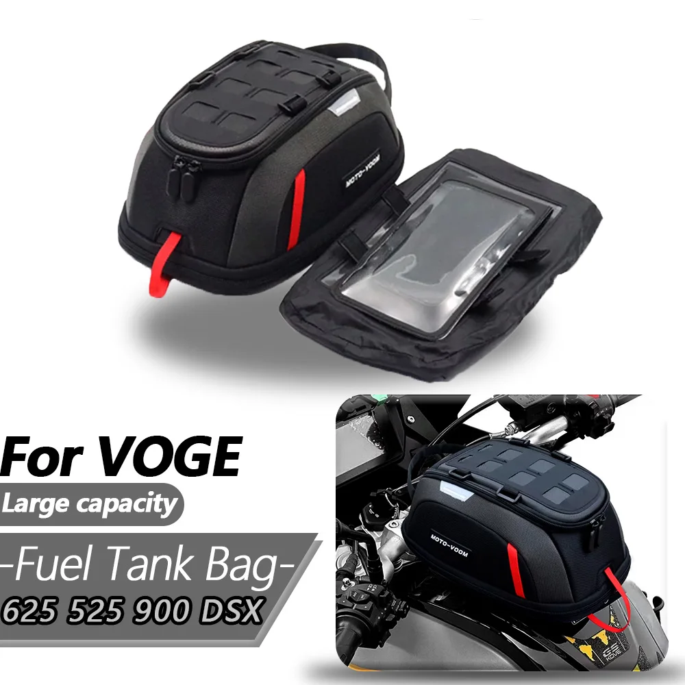 Accesorios moto For VOGE DS625X DS900X Magnetic Fuel Tank Bag 525DSX Large Capacity Tank Bags Portable Card Phone Tool Bag