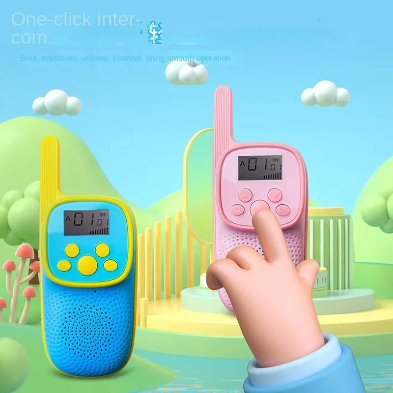 Walkie-Talkie sem fio dos desenhos animados para crianças, Brinquedos interativos pai-filho, Presente educativo, D21