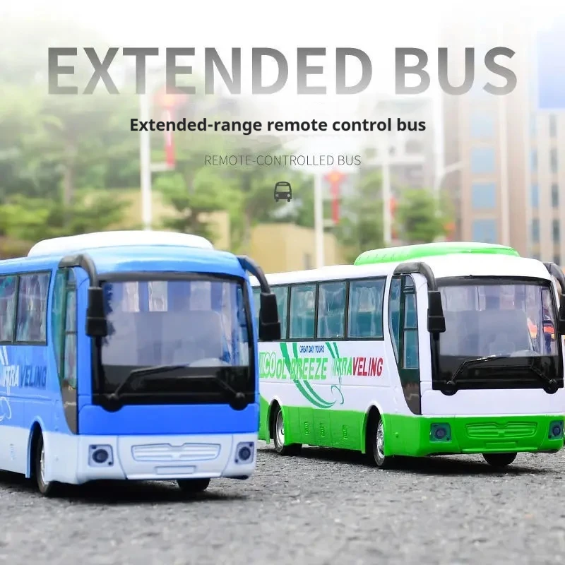 Large Double Decker Remote Control Bus Rechargeable Wireless Controller Realistic Toy With LED Lights Engine Sound For Kids Boys