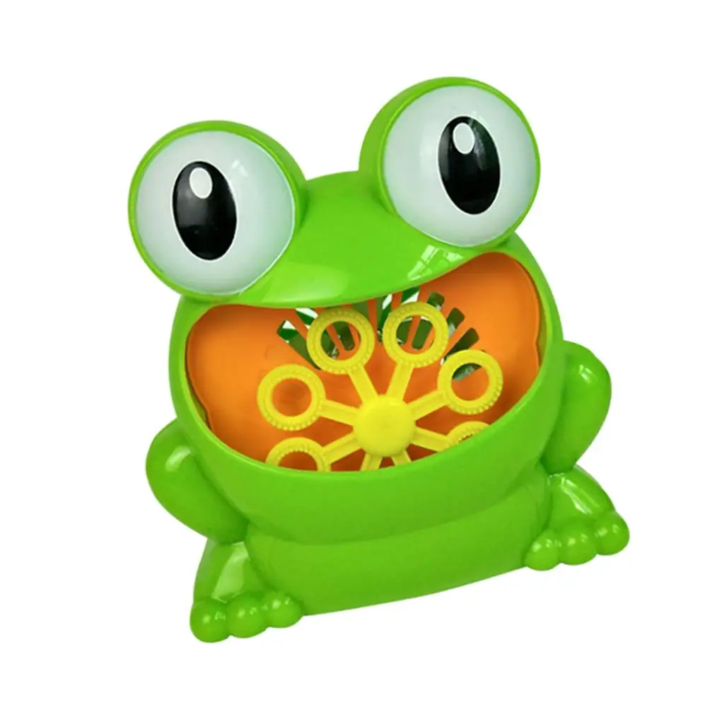 Portable Frog Automatic Bubble Blower Making Machine Camping Picnic Toys