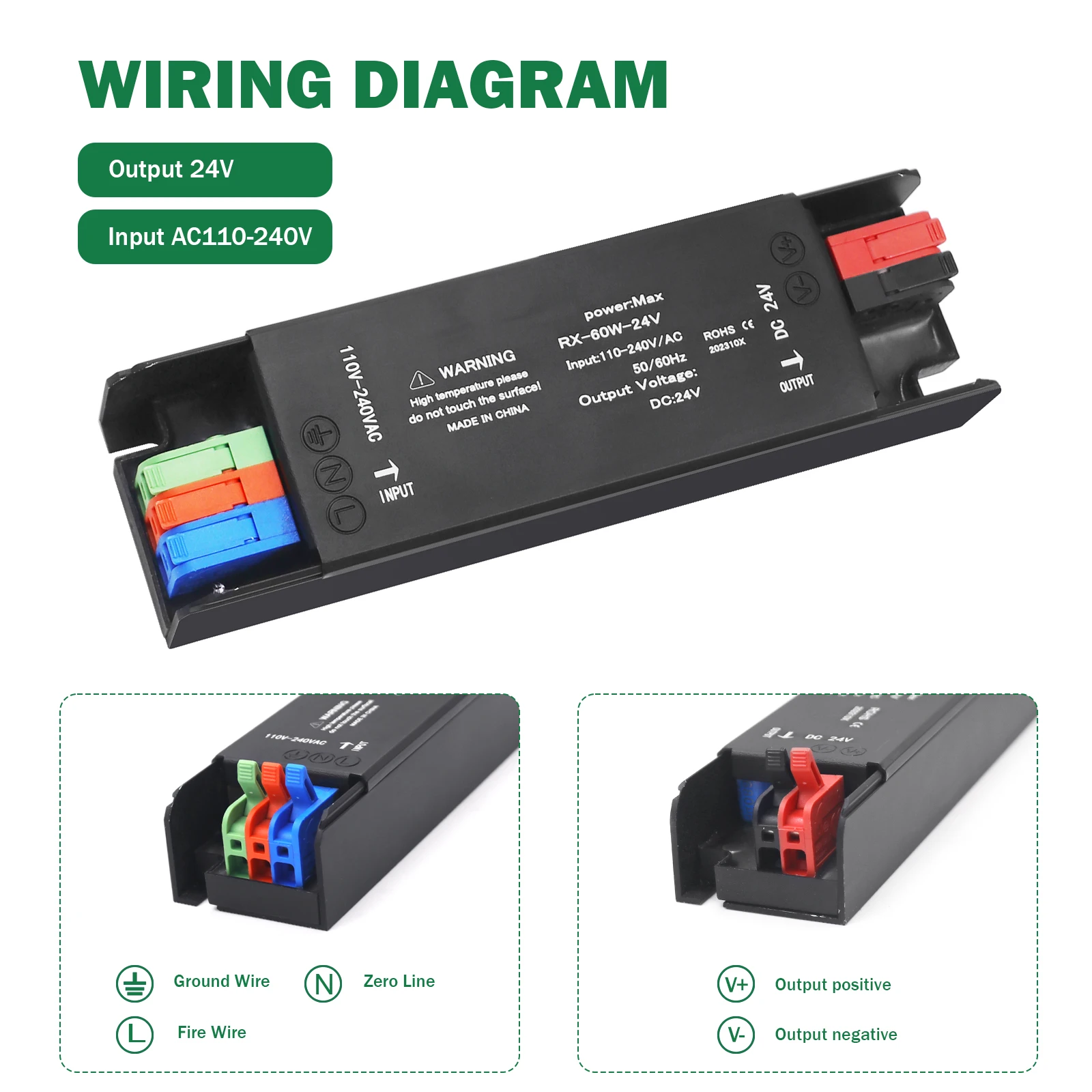 LED Power Supply 60W 100W 200W 300W 400W AC 110-240V to DC 12V 24V Transformer Converter for LED Strip Light Bulb