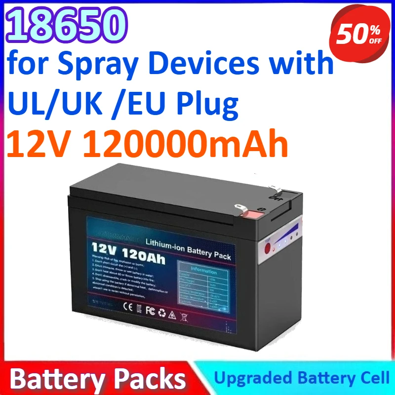 

18650 12V 120000mAh 3S7P Lithium Battery Lithium Battery Pack for Spray Devices and Children's Electric Toys with UL/UK /EU Plug