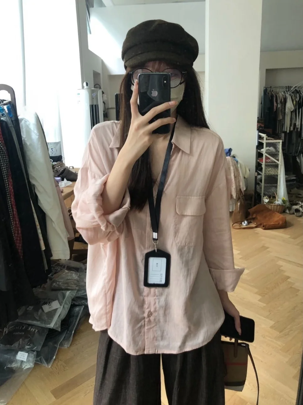 

Оранжево-розовая женская солнцезащитная рубашка с длинными рукавами, свободная, тонкая, прозрачная, в корейском стиле, для повседневной носки