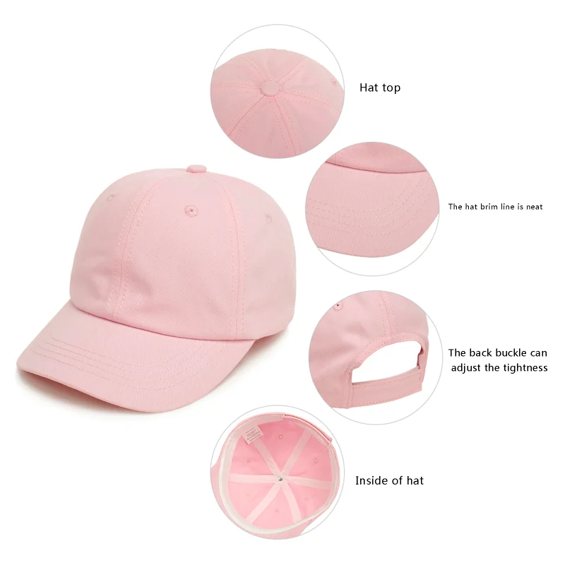 Solid Color Baseball Cap Children\'s Hat for Lovely Baby Cotton Breathable Kids Hats Girl Boy Simple Style Baby Caps for Boys