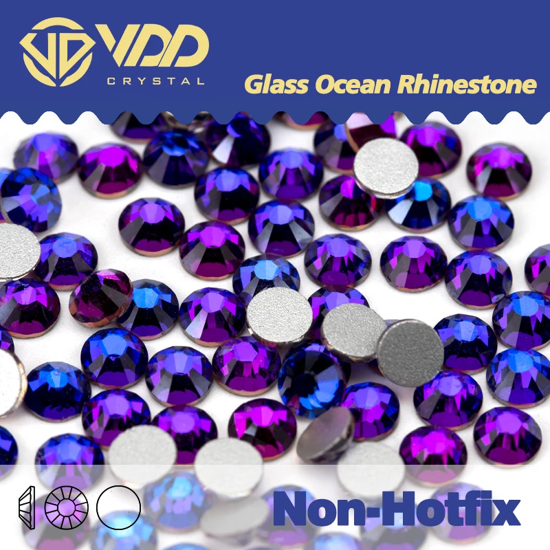 VDD SS4-SS30 New Colors Glass Crystal Rhinestones Flatback Glitter Strass Stones For Nail Art Accessories DIY Crafts Decoration