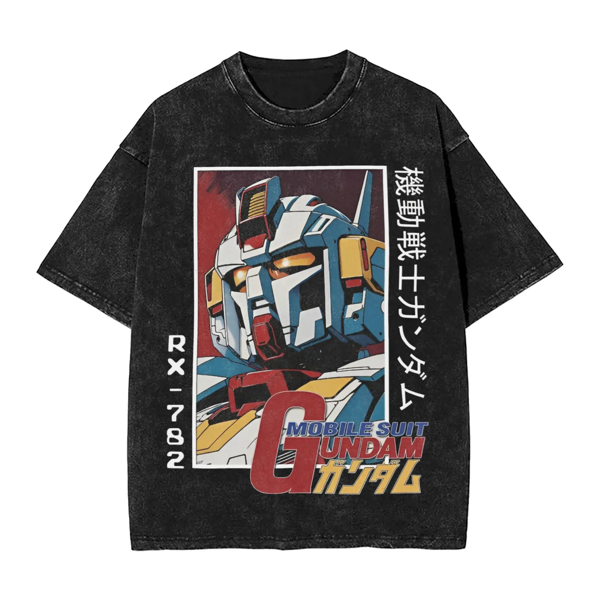 

Летний МОБИЛЬНЫЙ КОСТЮМ GUNDAMs манга аниме мытая футболка наряд Harajuku футболки для мужчин и женщин футболка