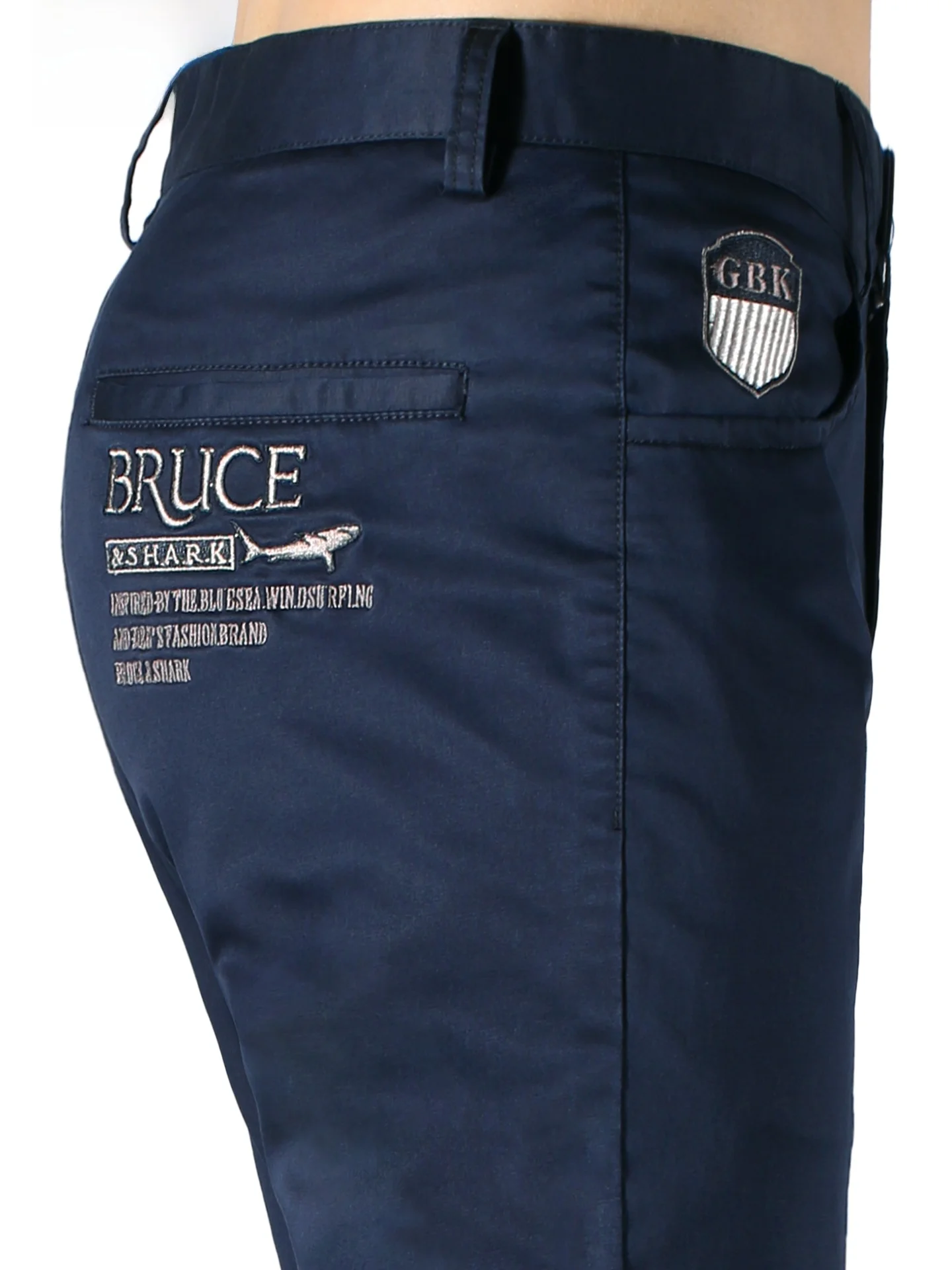 

Fall New Casual Pants Men's Trendy Loose Long Trousers Bruce And ark Men Thi Embroidery Large Size Straight Leg Pants