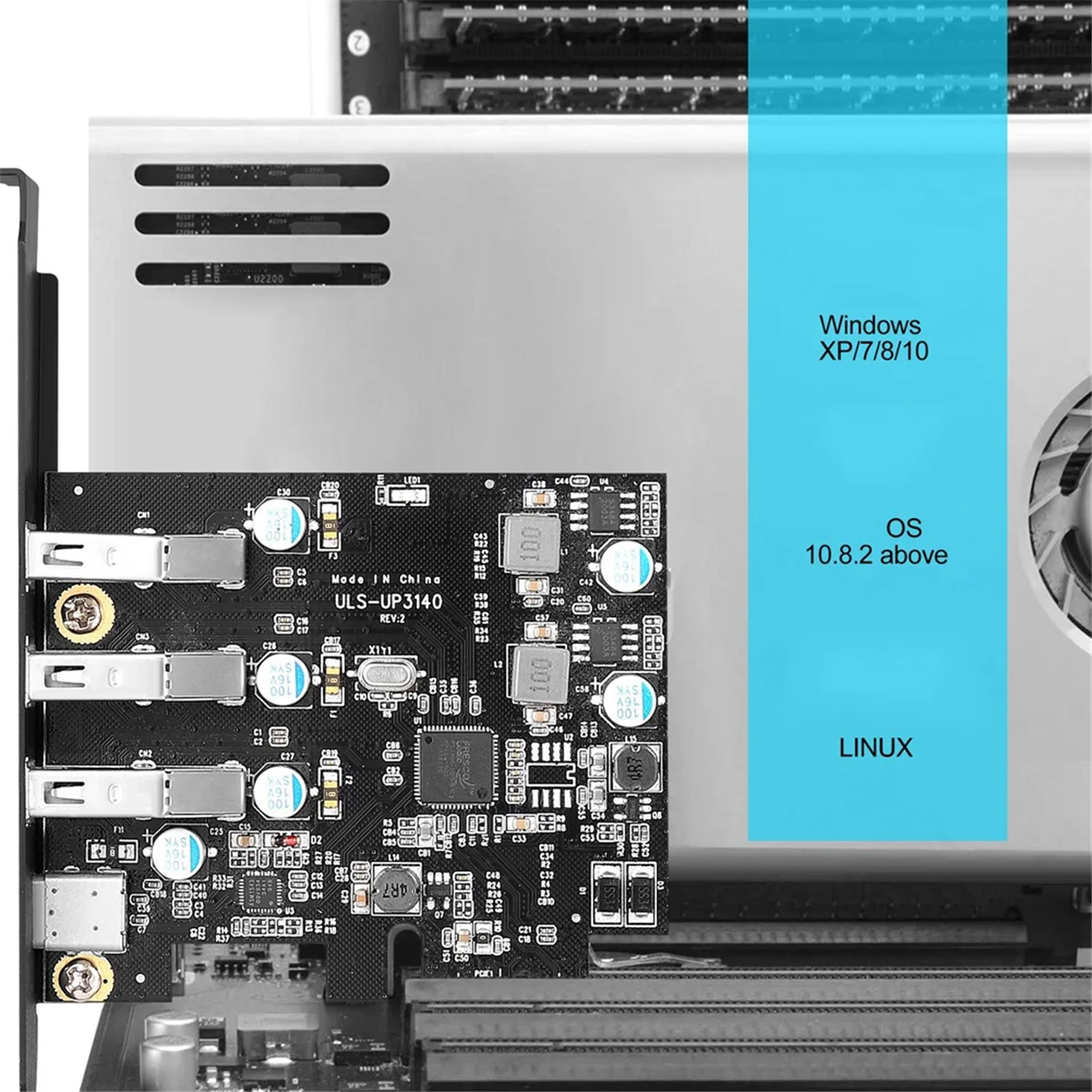 جديد 3C-للكمبيوتر PCIE إلى USB 3.0 3 منافذ + نوع C 1 بطاقة توسيع منفذ بدون بطاقة محول التيار الكهربائي الخارجي
