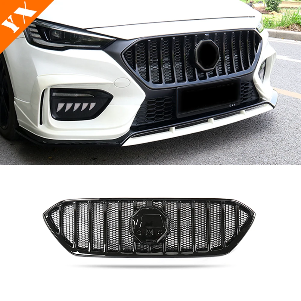 

Black Carbon Look Car Front Grille Hood Engine Decor Sticker Cover Moulding For MG 6 Trophy 3th gen 2020-2023 Accessories 1pcs