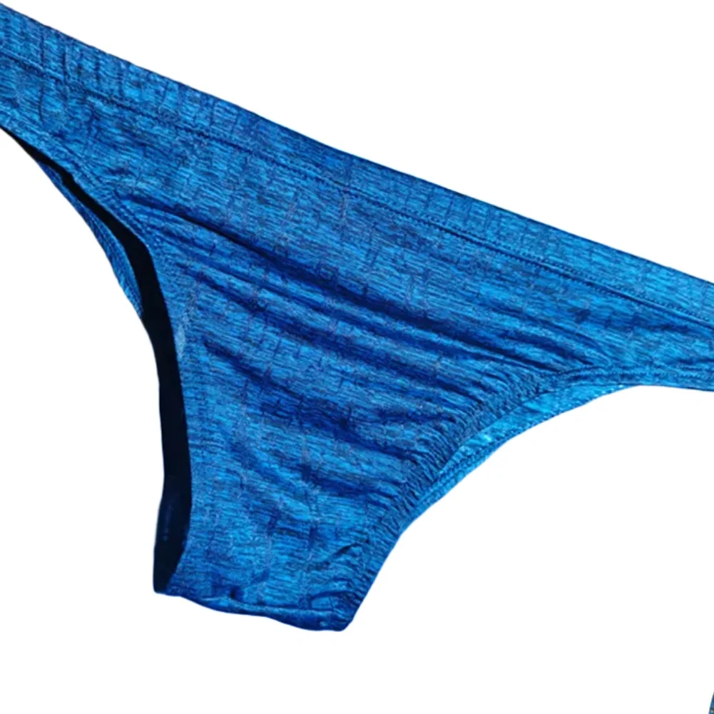 

Мужские трусы-брифы из ледяного шелка с жаккардовым узором на все сезоны, дышащие, с эластичным поясом, бикини, полуслипы