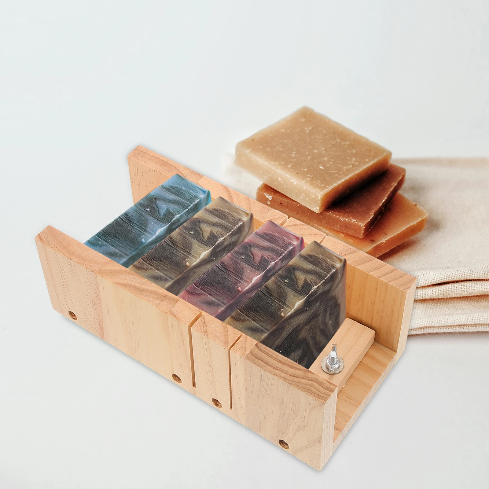 

Double Slots Soap Cutter Wood Mold For Precise Cutting Diy Soap Making Tool Wooden Cutting Base Craft Mold