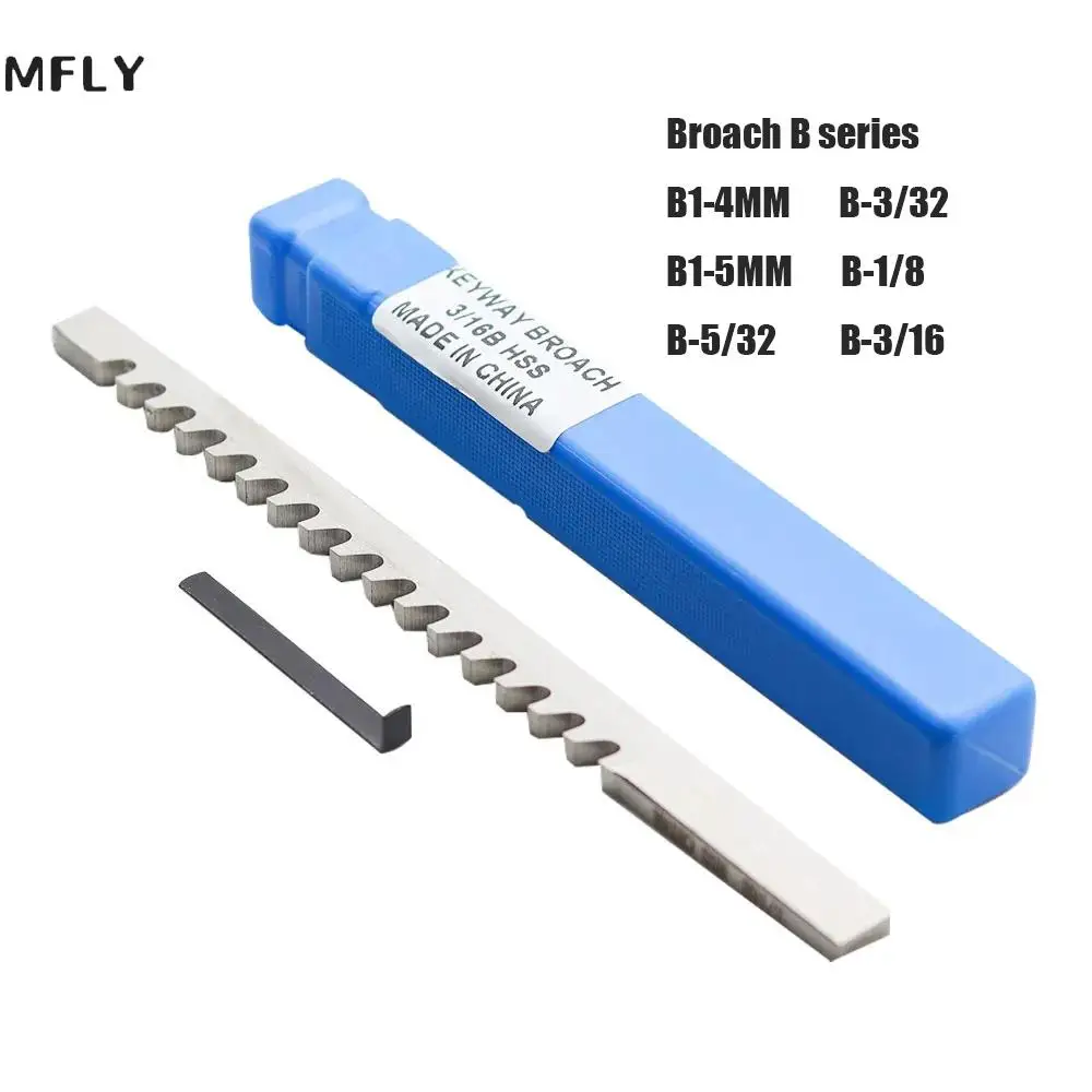 

3/16 B Push-Type HSS Keyway Broach Inch Size with Shim Broaching Cutter Cutting Tools for CNC Machine Top Quality GOOD