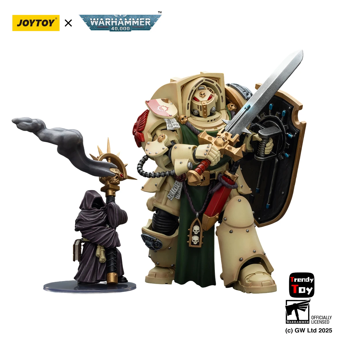 【JOYTOY】Warhammer 40K Dark Angels Deathwing Knight 2Power Sword Storm Shield and Watcher in The Dark 1/18 Action Figu