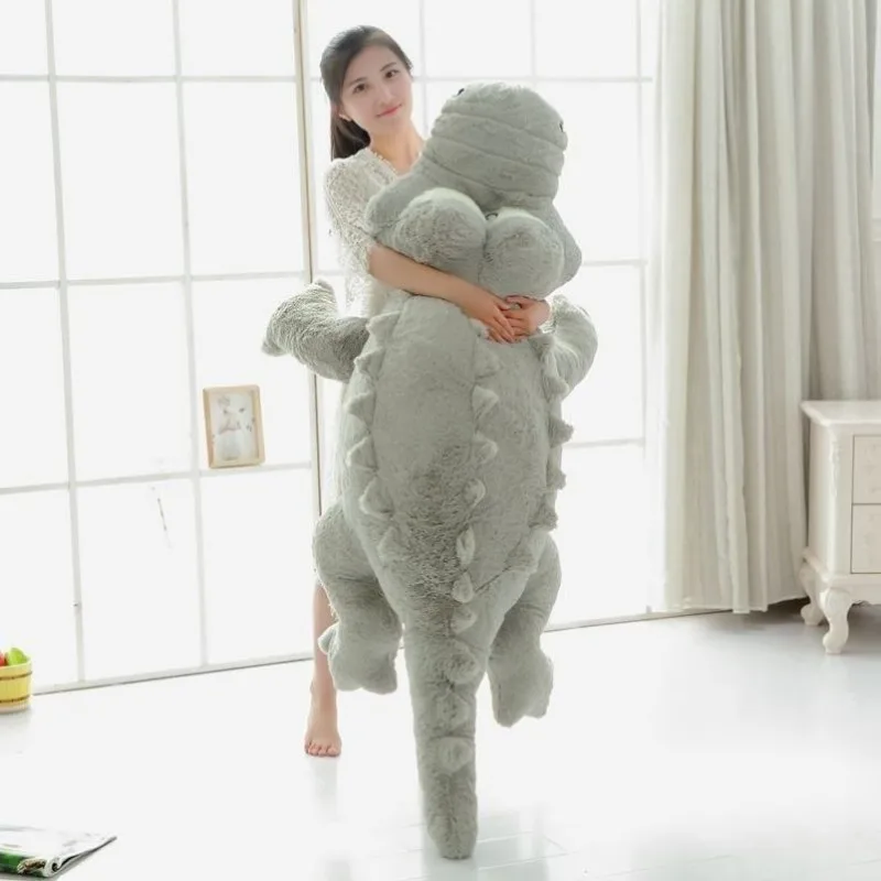 60-150cm novos brinquedos de pelúcia jacaré realista animal de pelúcia macio pelúcia crocodilo piushion preenchido travesseiro almofada para a menina crianças presente