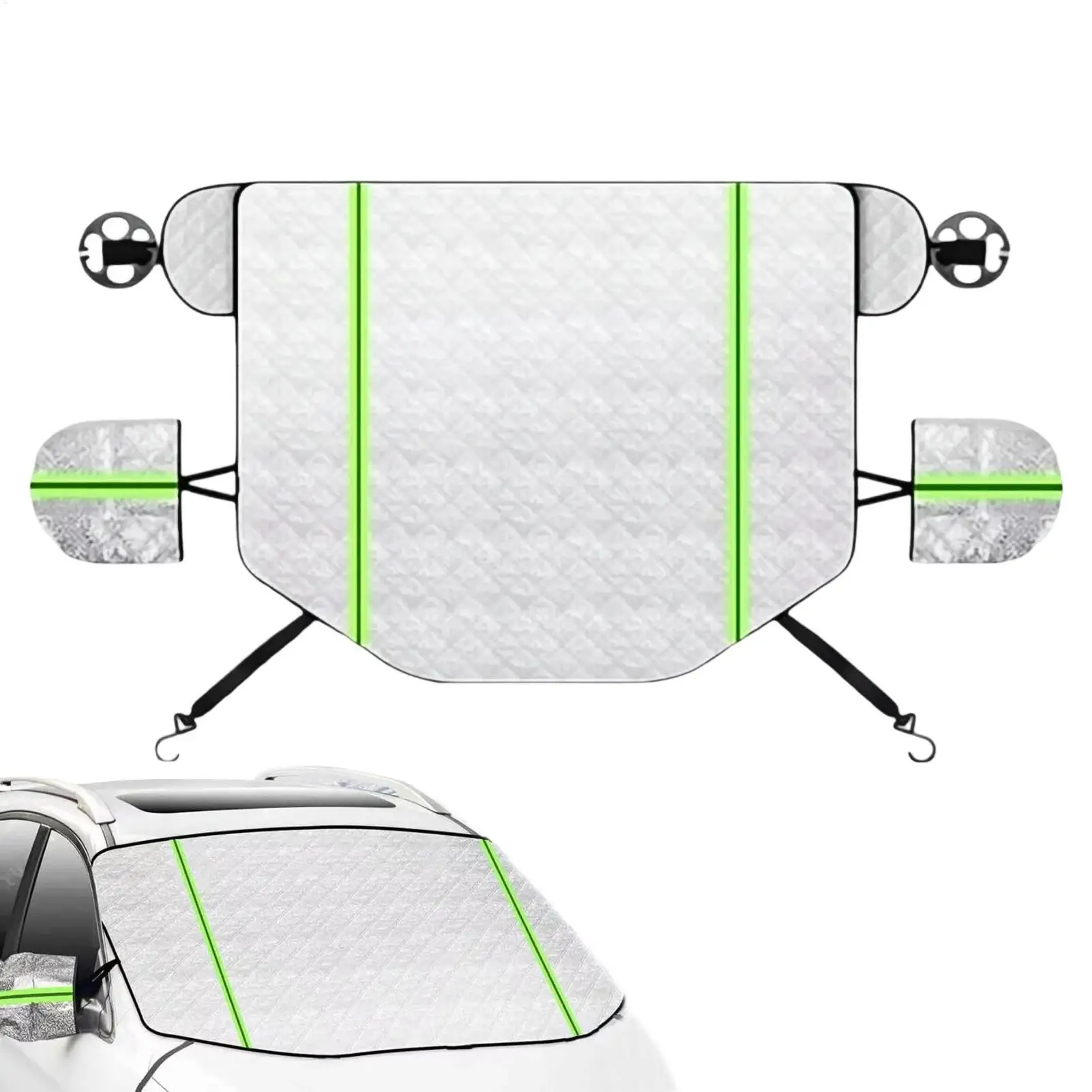 

Windshield Protector Anti-Fog Windshield Cover With Side Mirror Protector Reflective Windscreen Sunshade For Vehicles SUVs