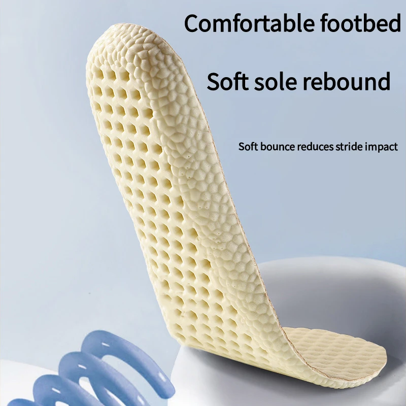 Men'sandWomen's Basketball Sports Insoles Breathable sweat-absorbent comfortable insoles Soft sole shock-absorbing insoles 1Pair