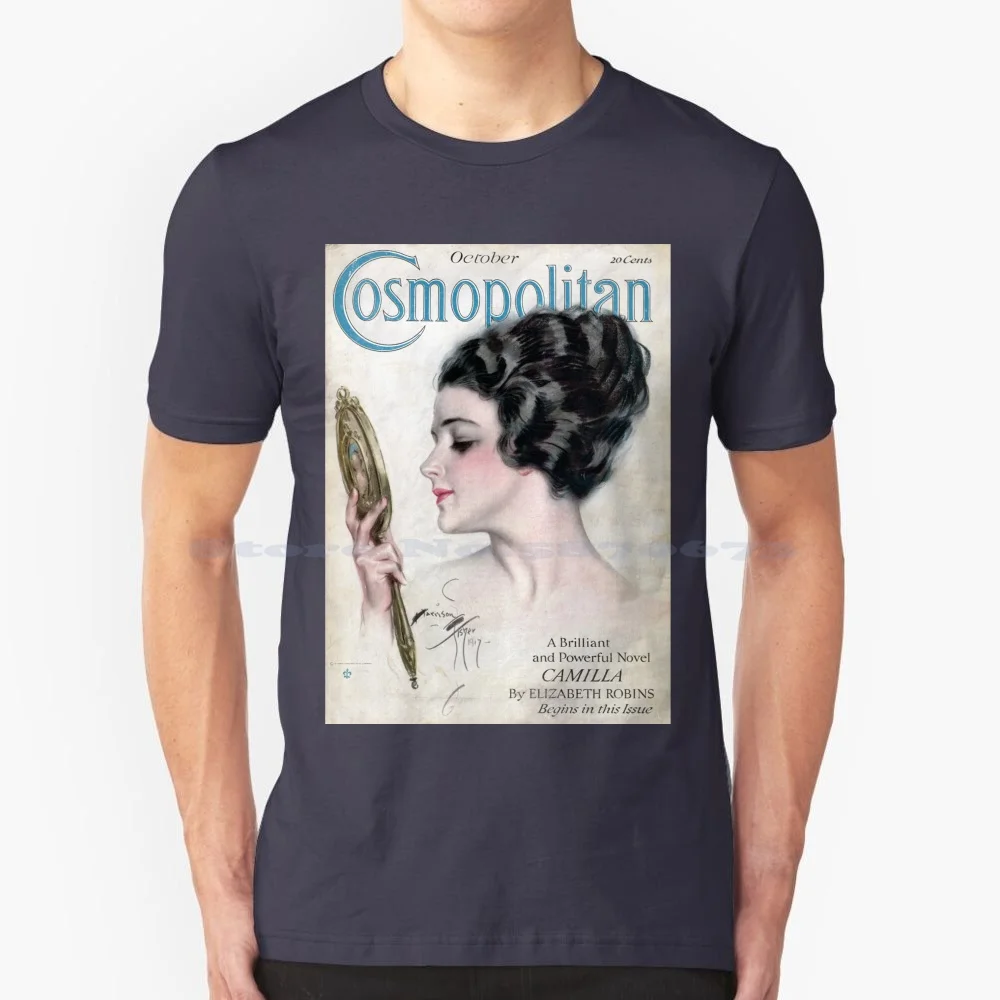 Vintage Cosmopolitan Magazine Cover T Shirt 100% Cotton Tee Vintage Cosmopolitan Magazine Cover