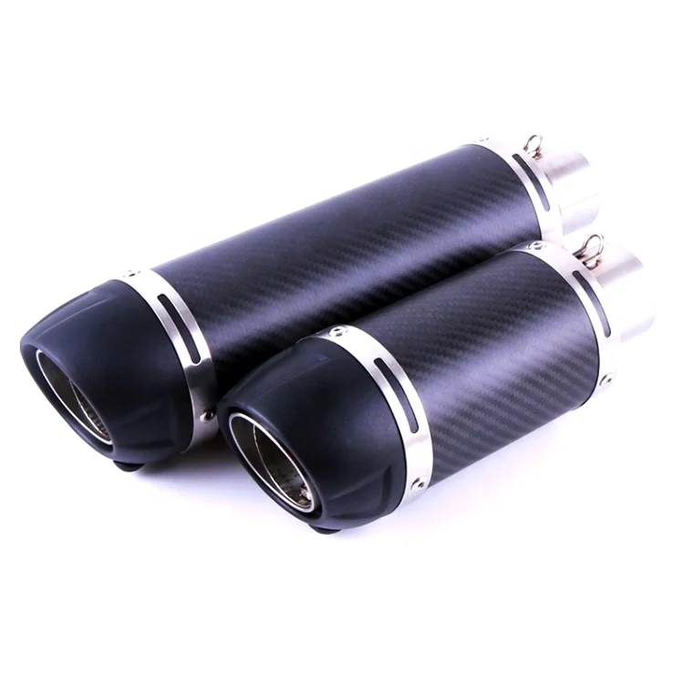 Motorcycle Black Muffler Exhaust Pipe 2-Stroke 49cc 60cc 66cc 80cc  Bicycle Bike