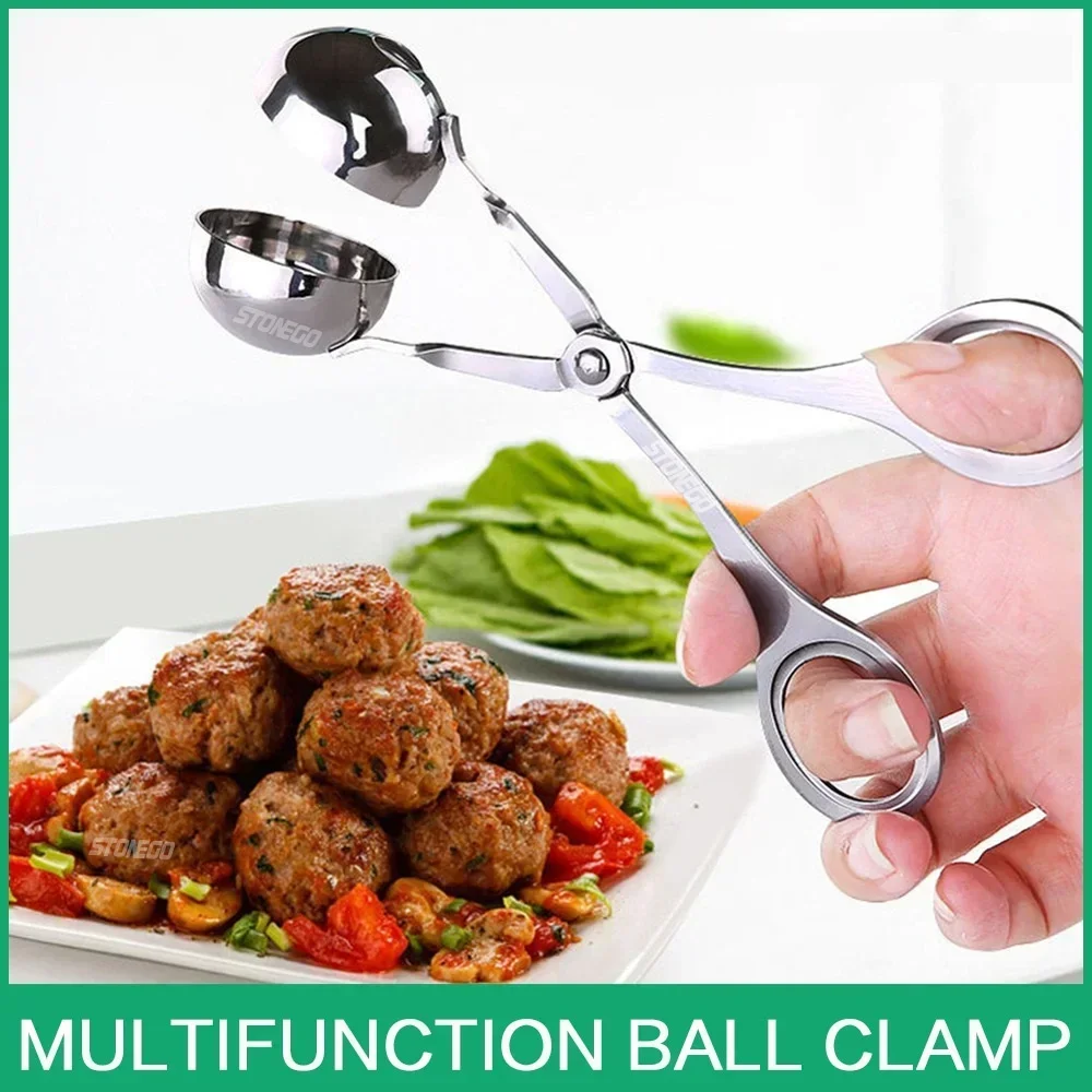 JJYY Multifunctional Meatball Maker 304 Stainless Steel Meatball Mould Ice Cream Meatball Holder Kitchen Tools