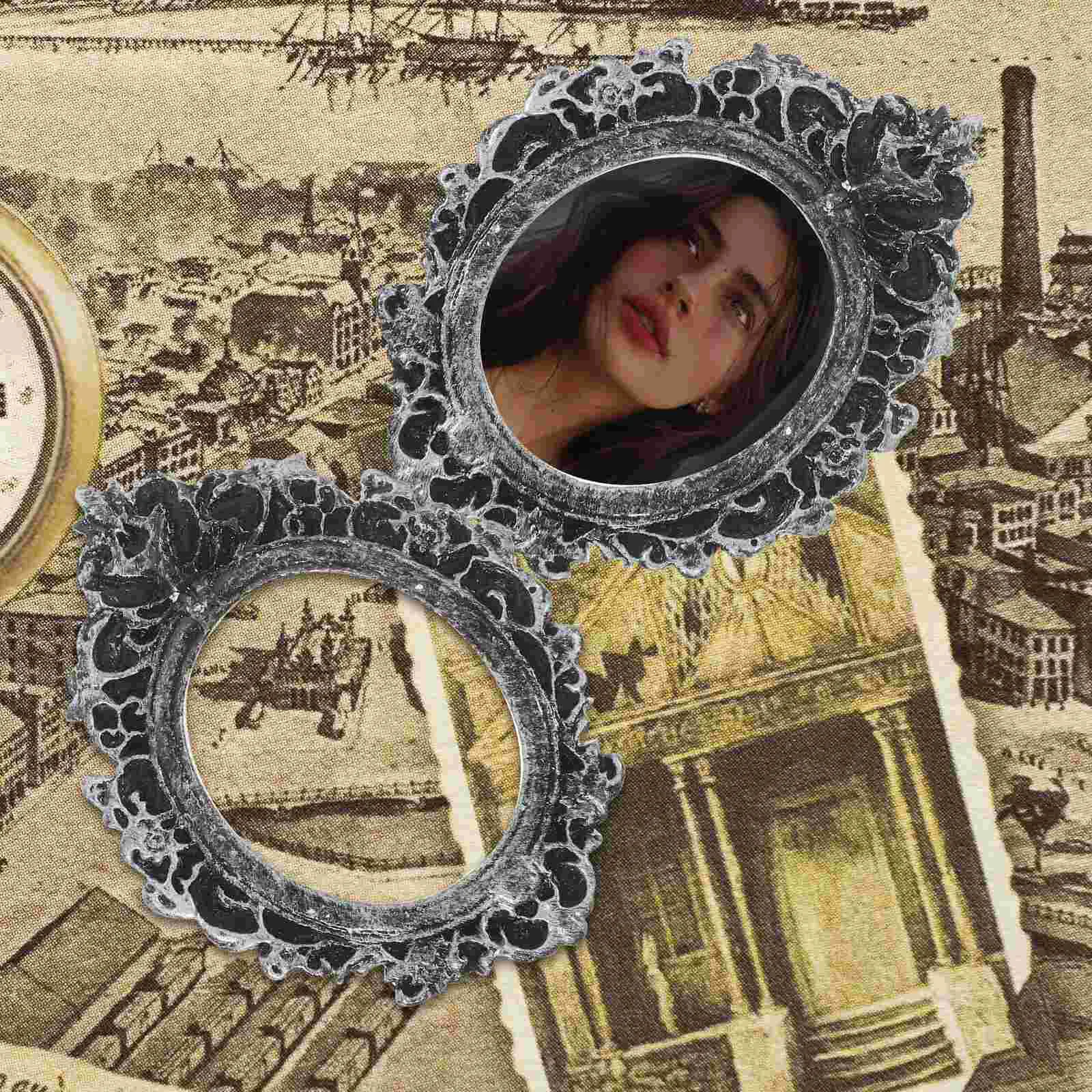 4 Pcs Retro Photo Frame Display Small Picture Vintage Mini Home Decor Frames Ornament