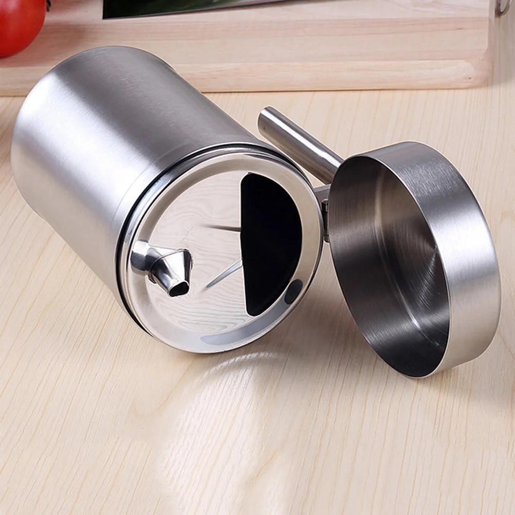 

550ml Stainless Steel Oil Can Anti Leakproof Kitchen Supplies Vinegar Bottle Sauce Container