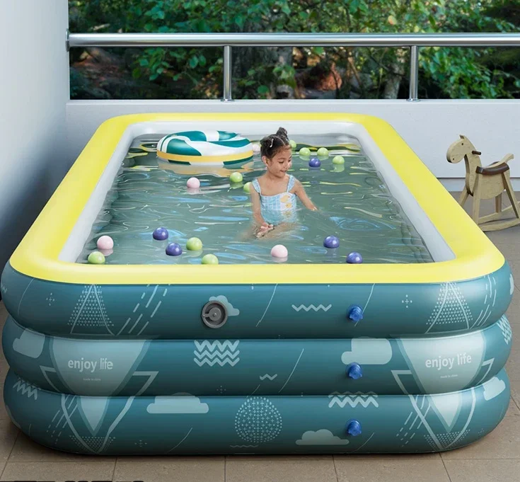 

Large inflatable swimming pool, thickened baby, small children, family, folding bucket, outdoor cistern