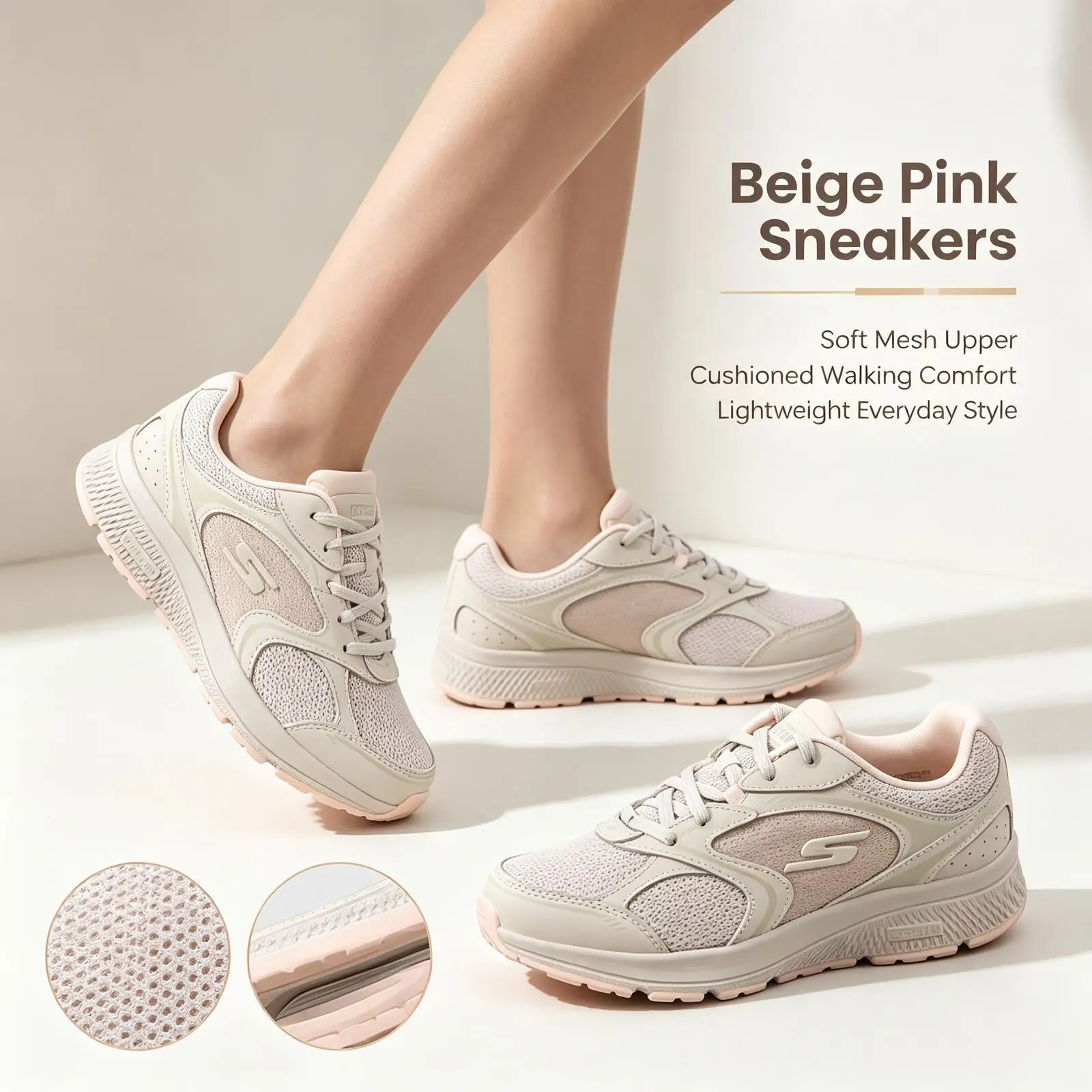 skechers-baskets-femme-beige-rose-respirantes-en-maille-amorti-doux-support-leger-chaussures-de-marche-decontractees-pour-usage-quotidien-en-exterieur