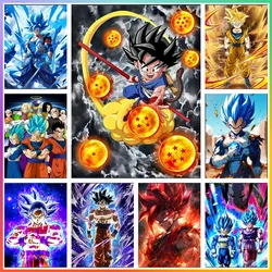 Dragon Ball Goku Vegeta Diamond Painting 5D DIY Art Mosaic Embroidery Cross Stitch Puzzle Crafts Room Decoration New Collection