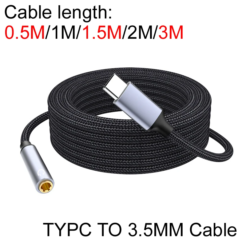 PHONE PC Tablet Laptop USB TYPE-C Male To 3.5mm Female Aux Audio jack Cable For Headphone Samsung Huawei Xiaomi Pro Cell Speaker