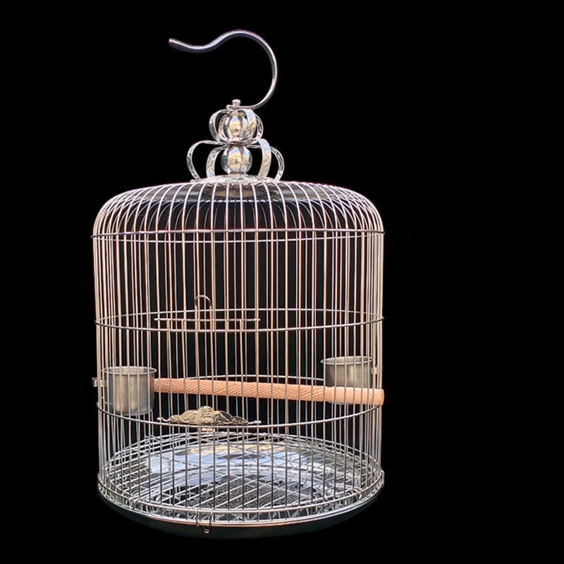 Stainless Steel Bird Cages Budgie Portable Canary Outdoors Carrier Bird Cages Luxury Breeding Vogelkooi Pet Supplies WZ50BC