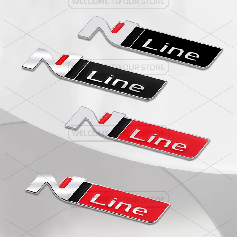 سيارة ثلاثية الأبعاد المعادن N خط الجسم شعار مصبغة شارة الشارات السيارات الذيل ملصق لشركة هيونداي إلنترا فيلوستر كونا توسكاني توكسون I30 I10