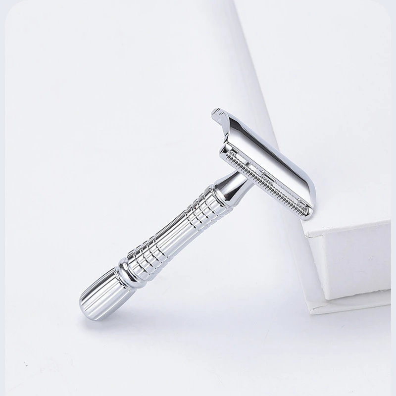

Durable Men Double Edge Shaving Razor Classic Metal Handle Safety Razor Double Sides Portable Home Woman Man Hair Remove Shave