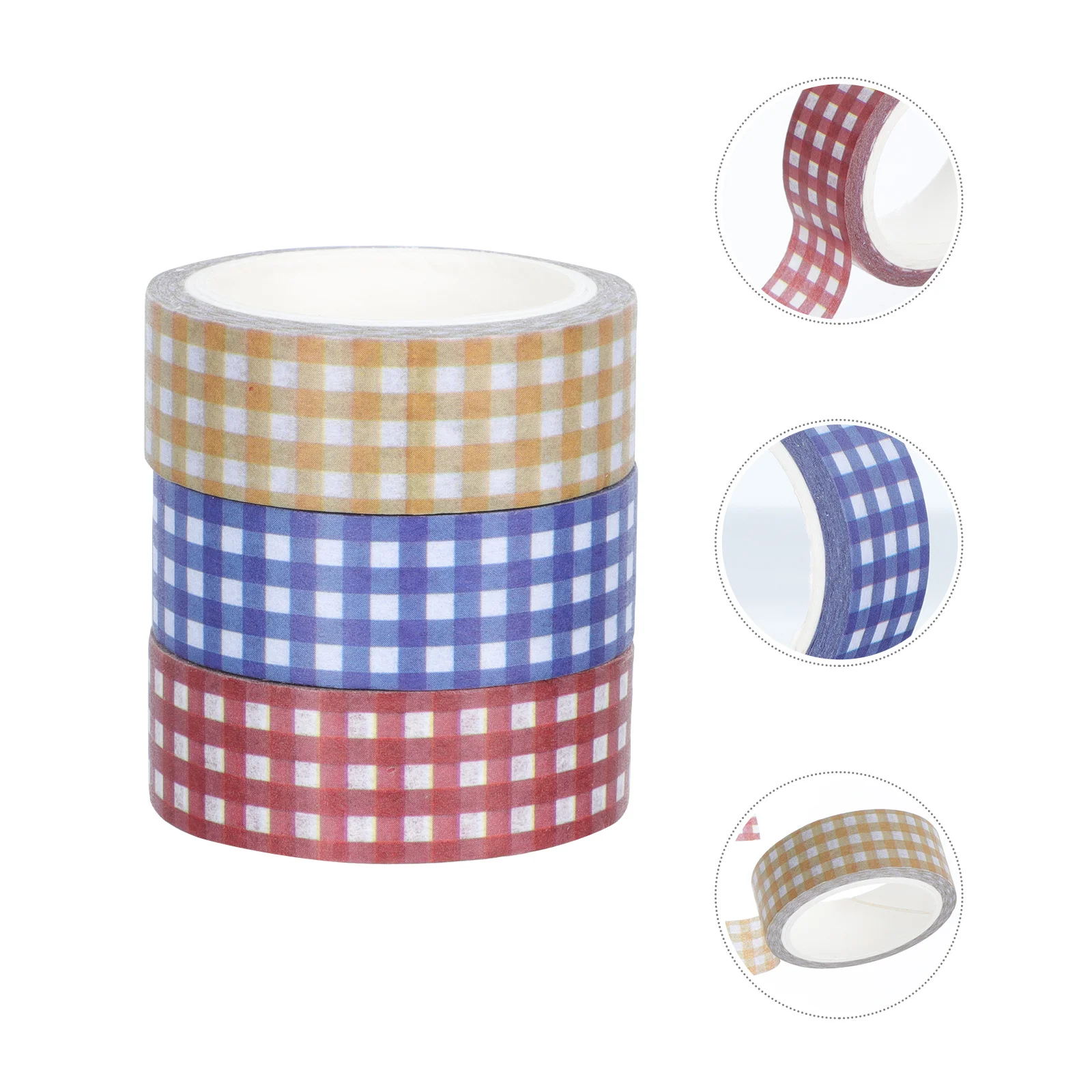 

12 Rolls Vintage Grid Paper Adhesive Sticky Tapes For Diy Crafts Scrapbooking Decor Journal Planner Wrapping Box Tapes Reusable