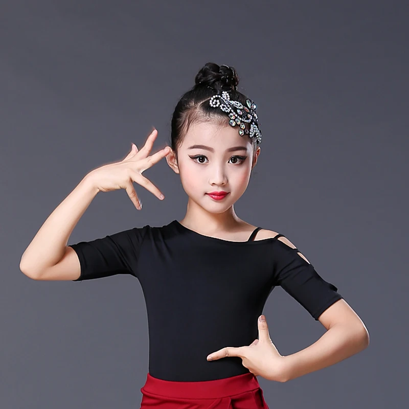 Latin Dance Apparel Girls Fringe Dance Dress Training Dress Spring and Autumn Split Two Piece Set Stage & Dance Wear skirt