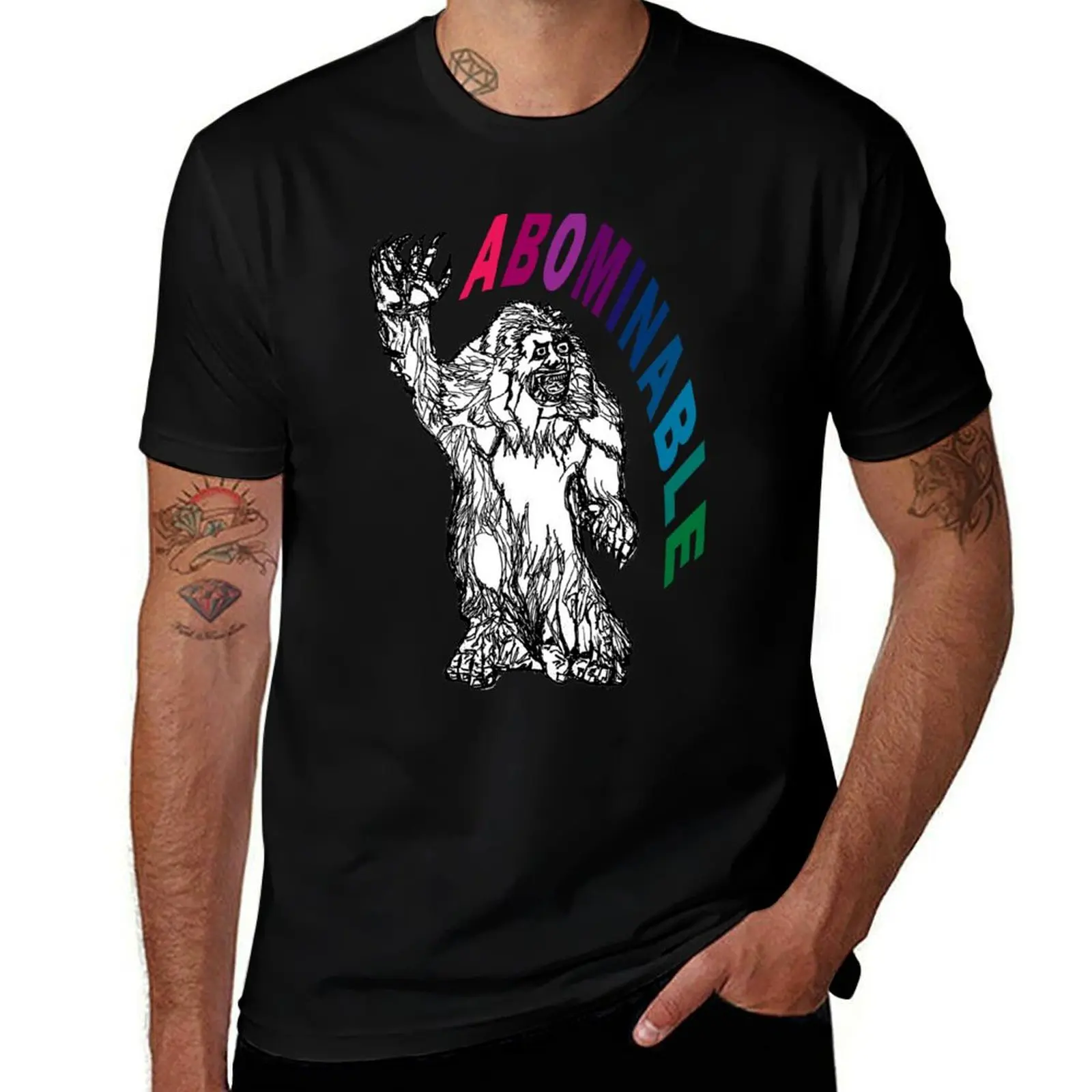 

ABOMINABLE SNOWMAN T-Shirt cotton t shirt man t shirts for man slim fit black cotton t-shirt plain for man package T-shirt