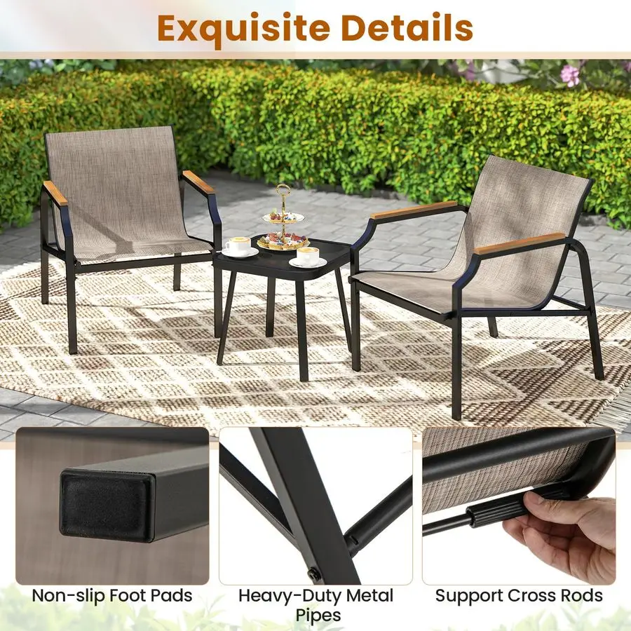 3 Piece Outdoor Bis…